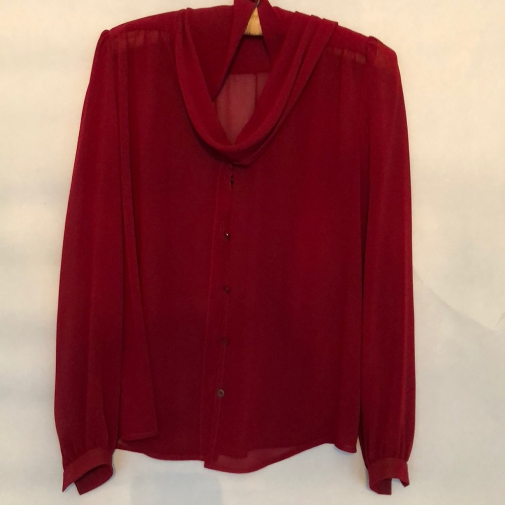 Maroon silk blouse